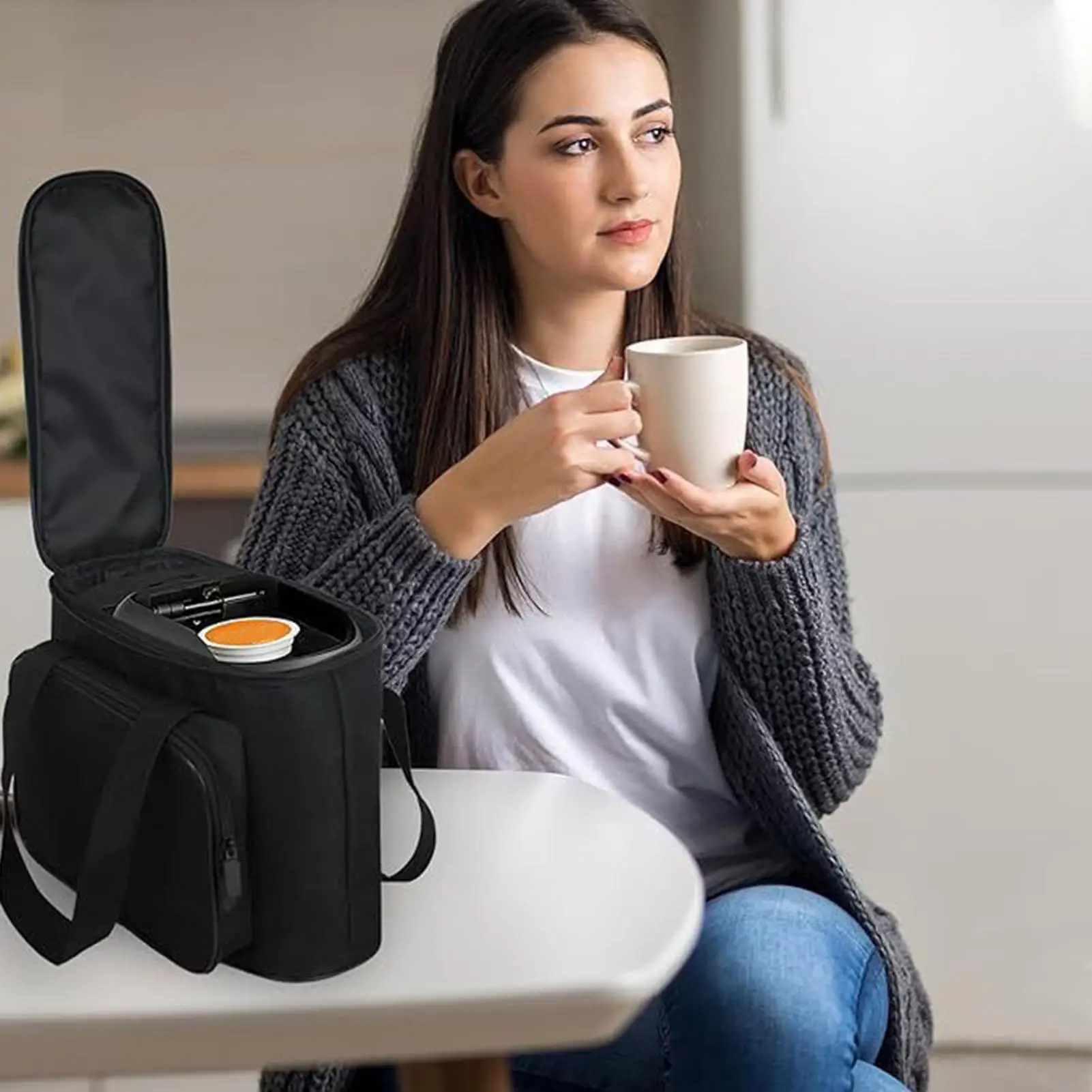 Сумка для кофеварки для путешествий, портативная сумка-органайзер с ручками, дорожная сумка для кофемашины на одну порцию, для дома и офиса
Сумка для кофеварки для путешествий, портативная сумка-органайзер с ручками, дорожная сумка для кофемашины на одну порцию, для дома и офиса