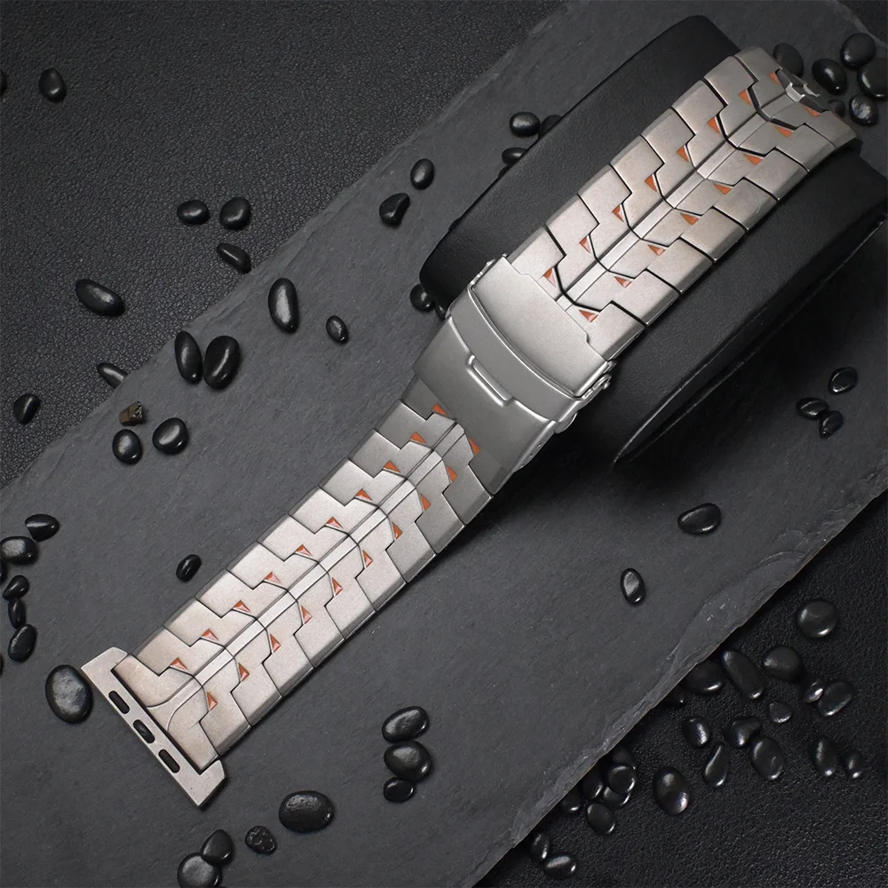 26mm Width Titanium Orange Strap for Apple Watch Ultra 49mm Series 10 9 8 7 6 5 4 SE 46mm 45mm 44mm Bracelet Titanium Watchband
26mm Width Titanium Orange Strap for Apple Watch Ultra 49mm Series 10 9 8 7 6 5 4 SE 46mm 45mm 44mm Bracelet Titanium Watchband