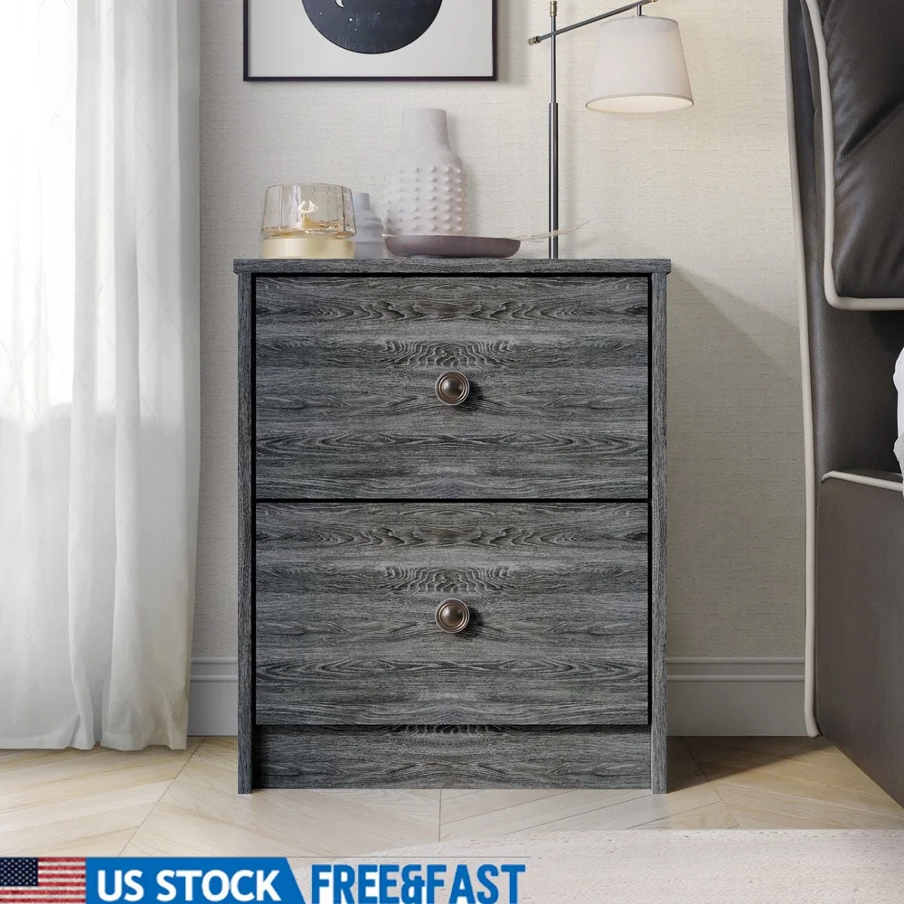 Vintage Nightstand with 2 Drawers Dark Gray Multifunctional Storage Table Adjustable Lamp Remote Control Organizer Easy Assembly
Vintage Nightstand with 2 Drawers Dark Gray Multifunctional Storage Table Adjustable Lamp Remote Control Organizer Easy Assembly