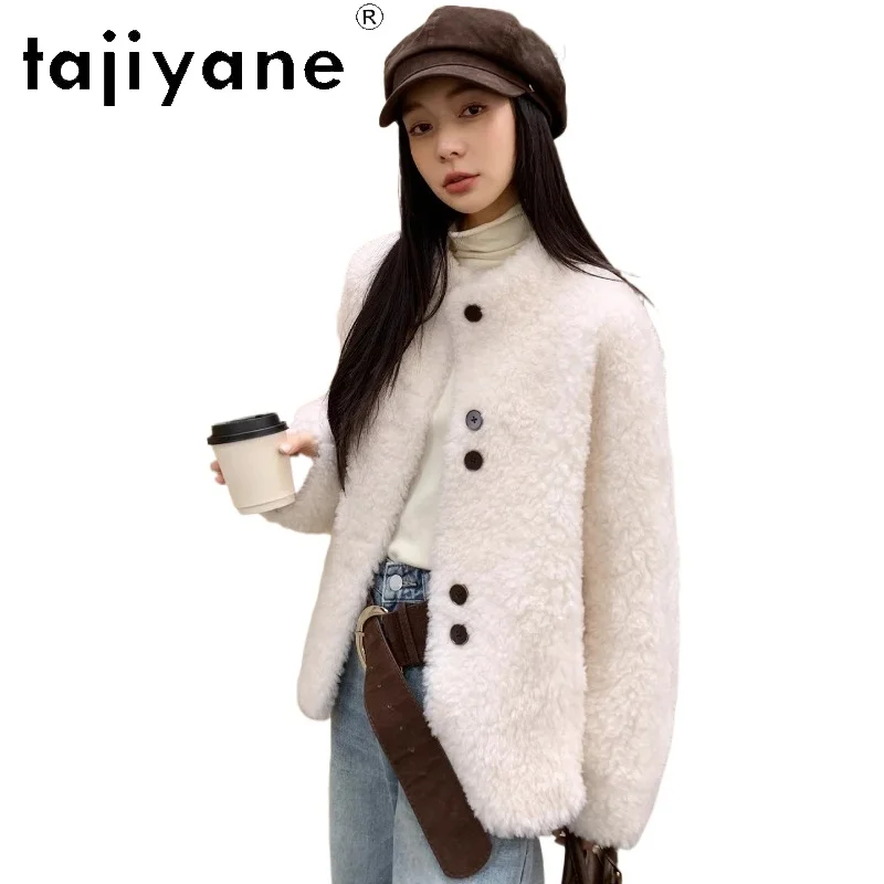 TAJIYANE 100% Шерстяная шуба из натурального меха для женщин, стильная короткая куртка из стриженой овчины в корейском стиле, зимняя одежда 2026
TAJIYANE 100% Шерстяная шуба из натурального меха для женщин, стильная короткая куртка из стриженой овчины в корейском стиле, зимняя одежда 2026