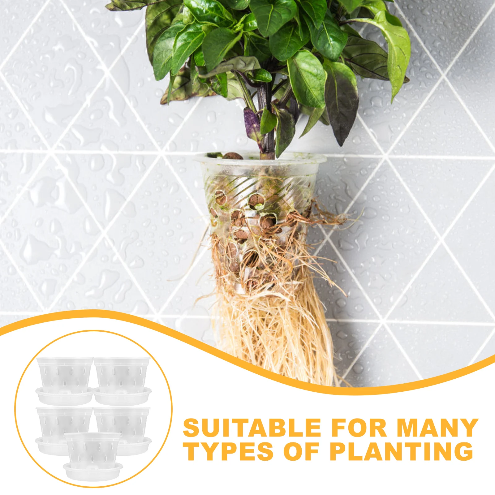 5 Sets Plant Pots Small Flowerpot Hanging Planter Container for Succulent Plants Use Plastic Durable Easy
5 Sets Plant Pots Small Flowerpot Hanging Planter Container for Succulent Plants Use Plastic Durable Easy