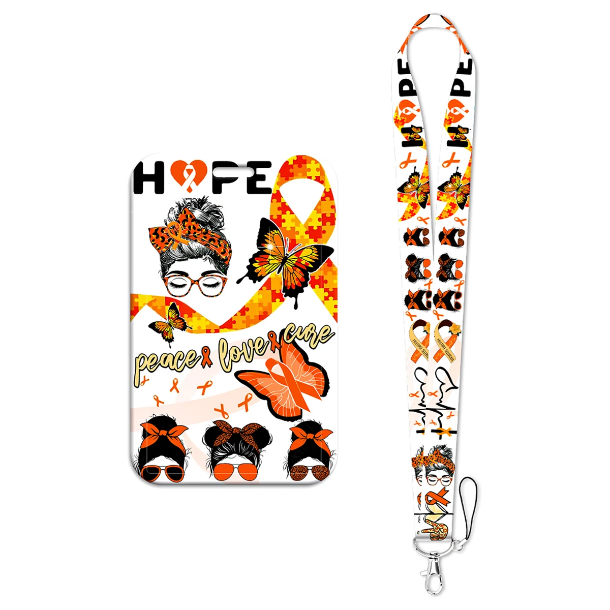 Orange Ribbon Butterfly Hope Card Holder Keys Lanyard Neck Strap for Card Badge Gym Phone Straps Keychain Keyring Accessories
Orange Ribbon Butterfly Hope Card Holder Keys Lanyard Neck Strap for Card Badge Gym Phone Straps Keychain Keyring Accessories