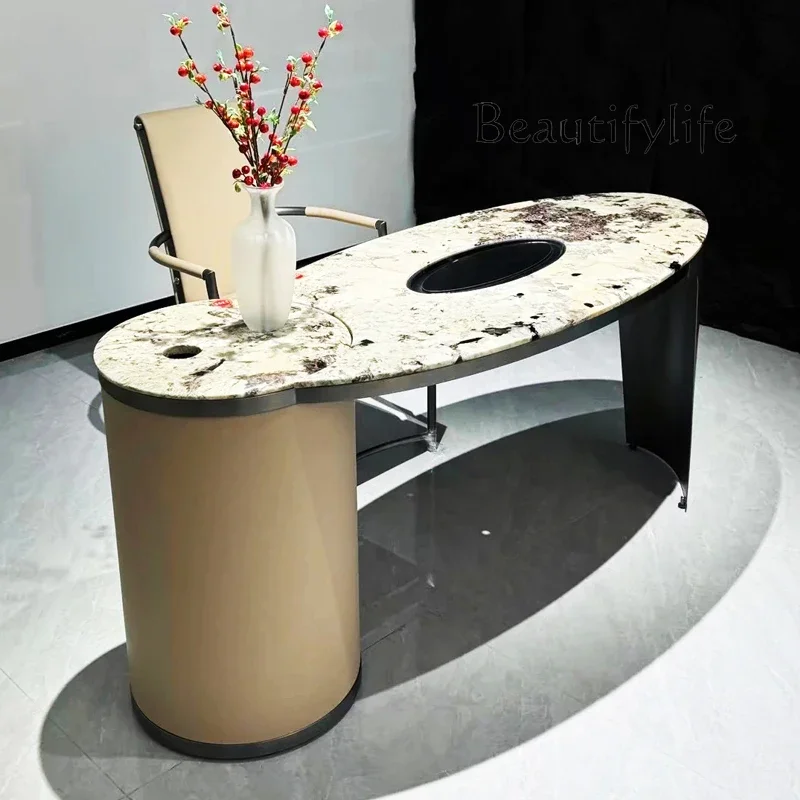 Imported natural luxury marble tea table high-end tea table boiling water special-shaped minimalist villa large flat
Imported natural luxury marble tea table high-end tea table boiling water special-shaped minimalist villa large flat