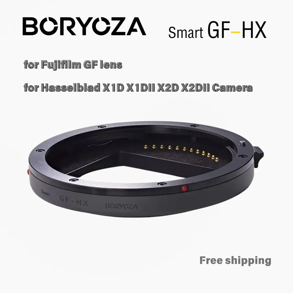 BORYOZA GF-HX Auto Focus Lens Adapter for Fujifilm GFX Mount Lens to Hasselblad X1D X1DII X2D X2DII Medium Format Camera
BORYOZA GF-HX Auto Focus Lens Adapter for Fujifilm GFX Mount Lens to Hasselblad X1D X1DII X2D X2DII Medium Format Camera