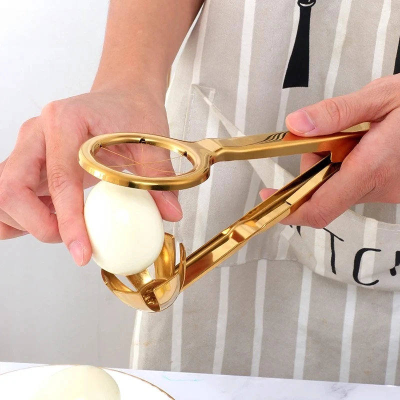 1PC Stainless Steel Creative Gold Egg Cutter Household Cooked Eggs Tool Separater Fancy Egg Splitter Kitchen Mold Slicer Gadgets
1PC Stainless Steel Creative Gold Egg Cutter Household Cooked Eggs Tool Separater Fancy Egg Splitter Kitchen Mold Slicer Gadgets