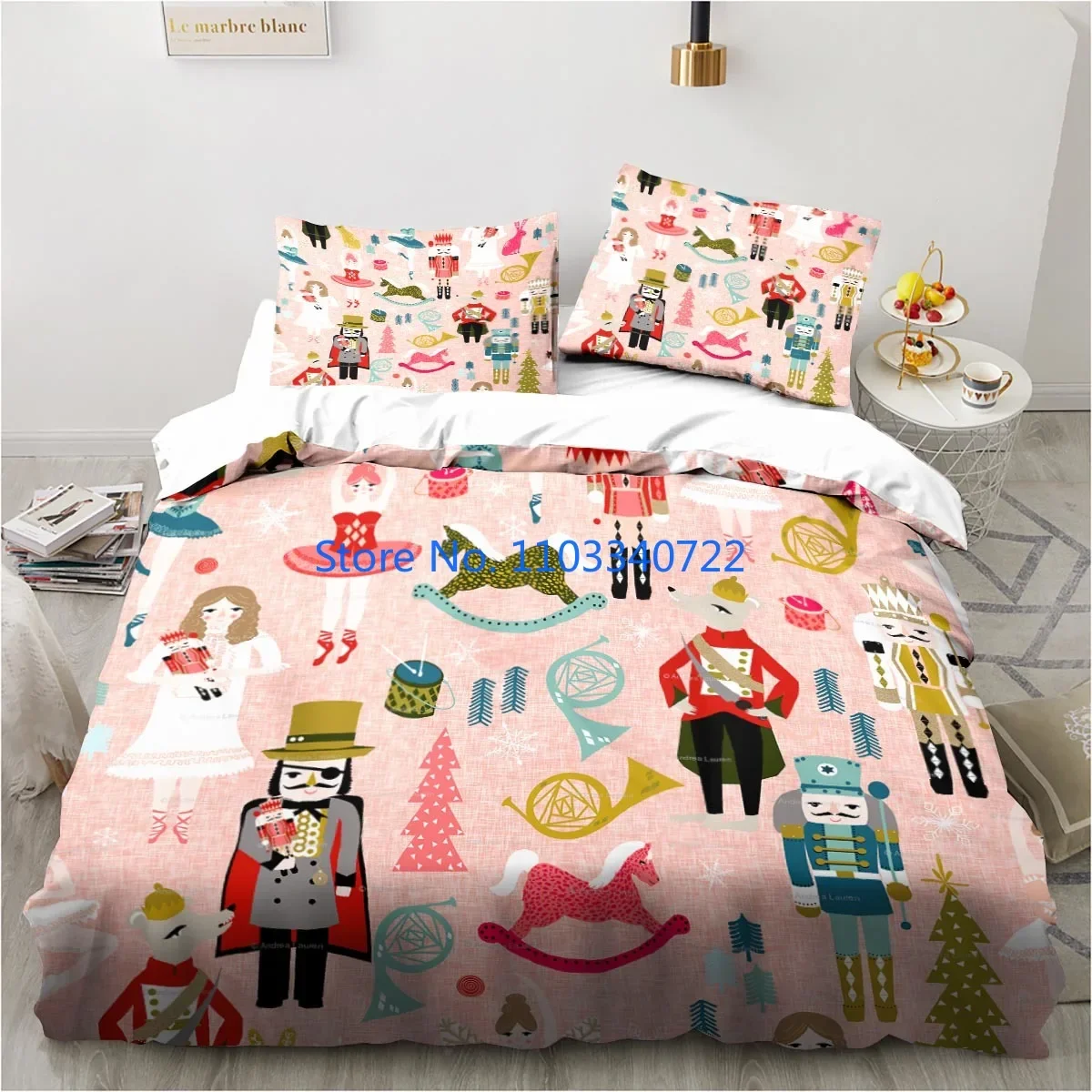 Nutcracker Christmas Tree Star Bedding Set Duvet Cover Set 3D Print Comforter Cover Bedclothes for Boy Girl Bedding Sets Decor
Nutcracker Christmas Tree Star Bedding Set Duvet Cover Set 3D Print Comforter Cover Bedclothes for Boy Girl Bedding Sets Decor