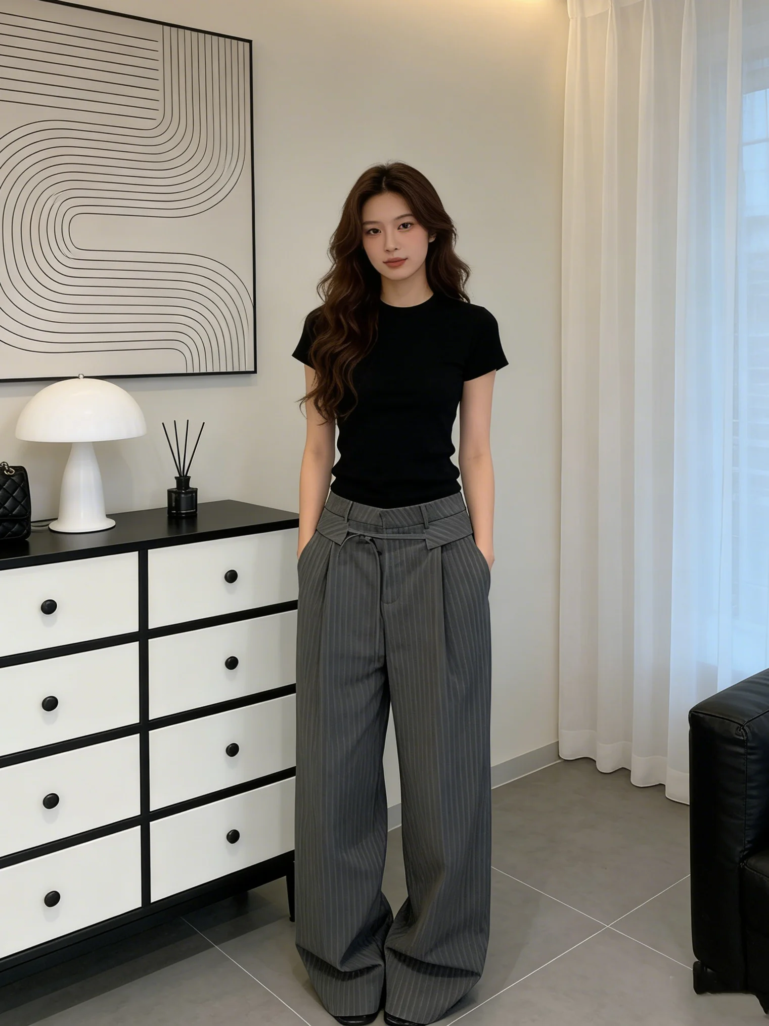 ay Vertical Striped Wide Leg Suit Pants Women's Loose Bf Lazy Sle Summer Trousers High Waist Long Pants Commute Sle
ay Vertical Striped Wide Leg Suit Pants Women's Loose Bf Lazy Sle Summer Trousers High Waist Long Pants Commute Sle