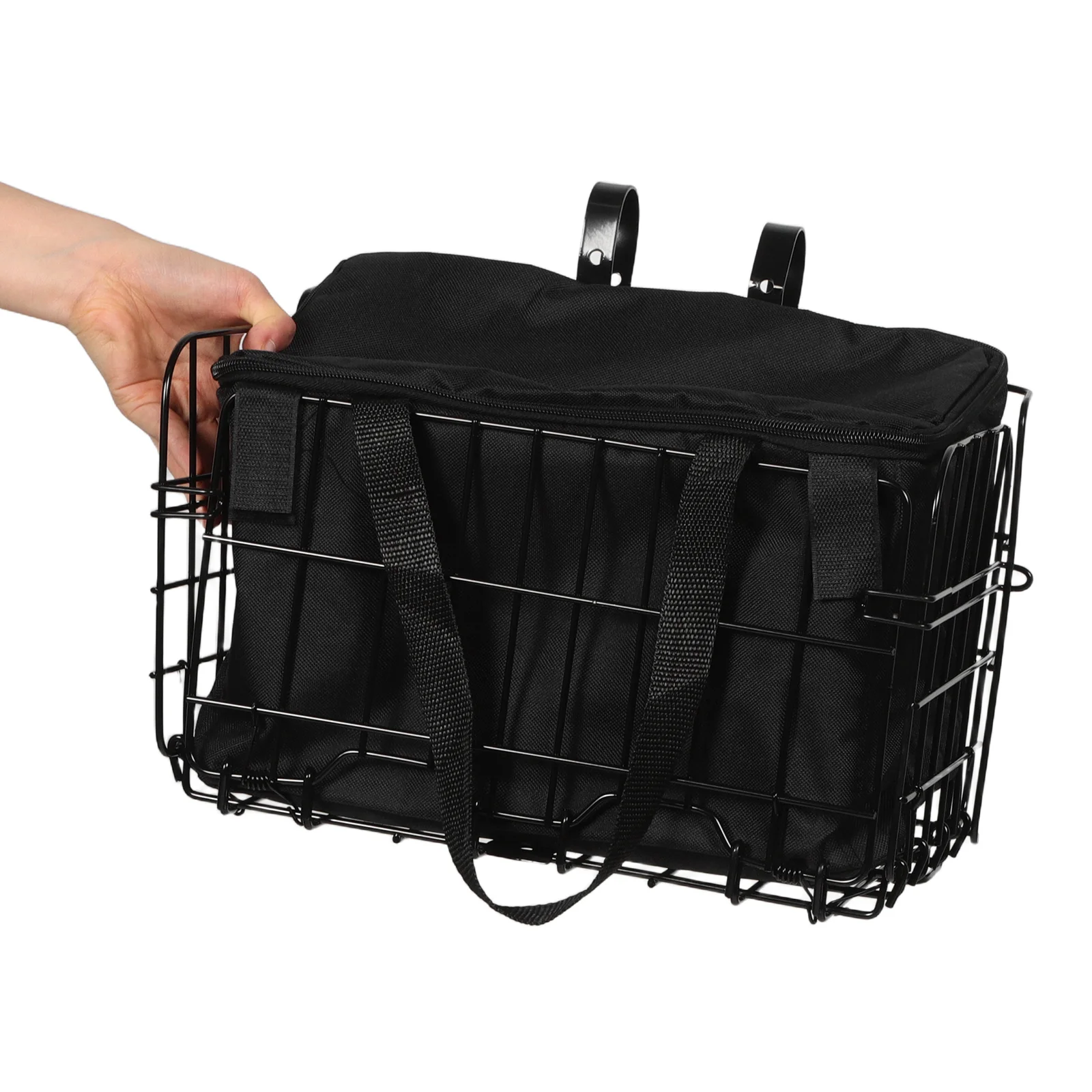 Foldable Bike Basket for Adult Mountain Folding E-Bike Front Rear Mount Large Capacity Sturdy Metal Frame with Detachable Liner
Foldable Bike Basket for Adult Mountain Folding E-Bike Front Rear Mount Large Capacity Sturdy Metal Frame with Detachable Liner