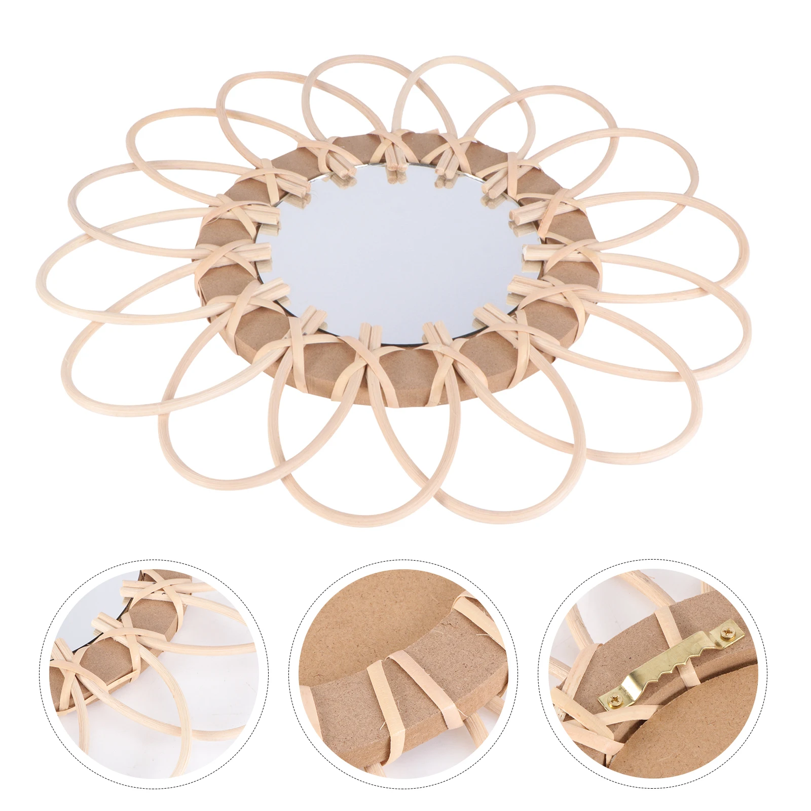 Rattan Mirror Decorative Woven Round Wall Hanging Home Nordic Style High Quality Artistic Lace Vertical Space
Rattan Mirror Decorative Woven Round Wall Hanging Home Nordic Style High Quality Artistic Lace Vertical Space