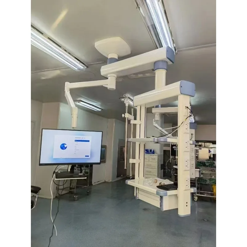 Custom Designed Double Arm Endoscopic Pendant, Multi Tray Ceiling Tower For Laparoscopic Surgery
Custom Designed Double Arm Endoscopic Pendant, Multi Tray Ceiling Tower For Laparoscopic Surgery