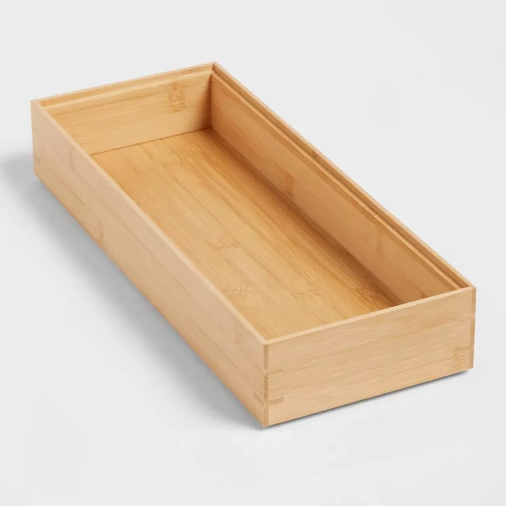 6"x 15" Kitchen Bamboo Drawer Organizer,Wood Rectangular Cutlery Flatware Silverware Utensils Coffee Makeup Tray Box for Drawer
6"x 15" Kitchen Bamboo Drawer Organizer,Wood Rectangular Cutlery Flatware Silverware Utensils Coffee Makeup Tray Box for Drawer