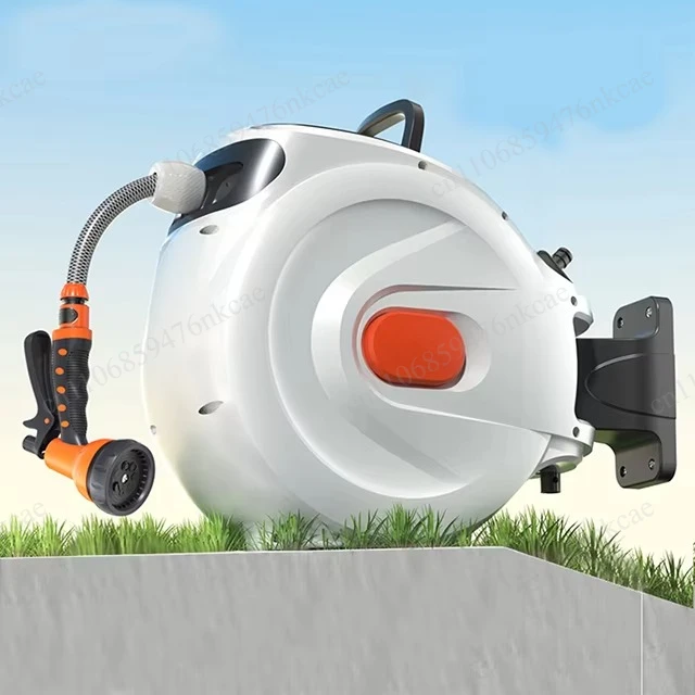 180 ° rotating bracket 20m 30m wall-mounted retractable hose reel, garden hose reel with multi-function water gun
180 ° rotating bracket 20m 30m wall-mounted retractable hose reel, garden hose reel with multi-function water gun