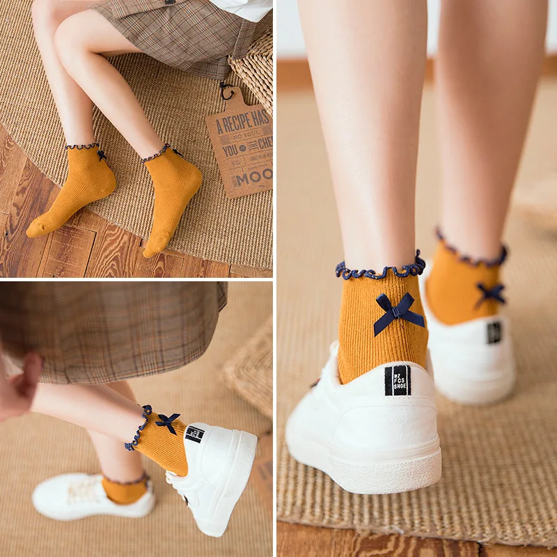 3 Pairs/Set Ruffle Socks for Women Japanese Fashion Bowknot Kawaii Cute Socks Cotton Summer Harajuku White Female Crew Sock
3 Pairs/Set Ruffle Socks for Women Japanese Fashion Bowknot Kawaii Cute Socks Cotton Summer Harajuku White Female Crew Sock