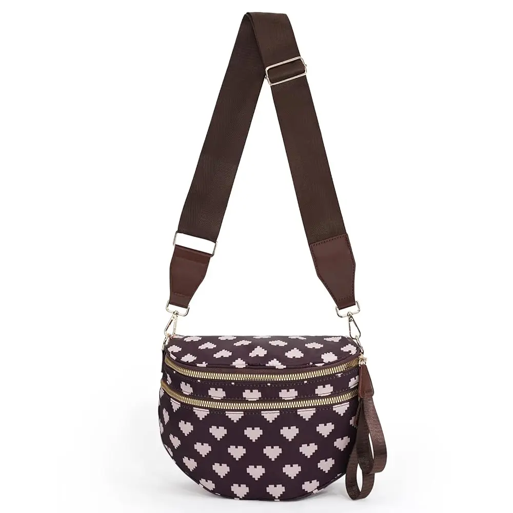 Spacious Crossbody Bag Nylon Bum Bag for Women Fanny Packs Handbags with Adjustable Straps
Spacious Crossbody Bag Nylon Bum Bag for Women Fanny Packs Handbags with Adjustable Straps