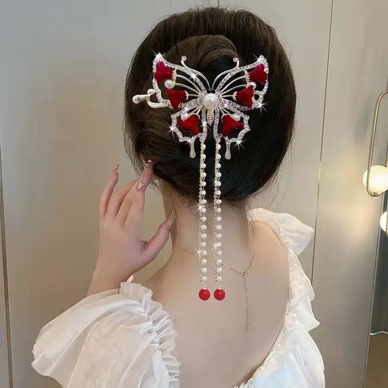 Top Selling Women Flower Tassel Twisted Hair Clip Back of The Head Barrettes Female Sweet Hairpins New Headwear Accessories
Top Selling Women Flower Tassel Twisted Hair Clip Back of The Head Barrettes Female Sweet Hairpins New Headwear Accessories