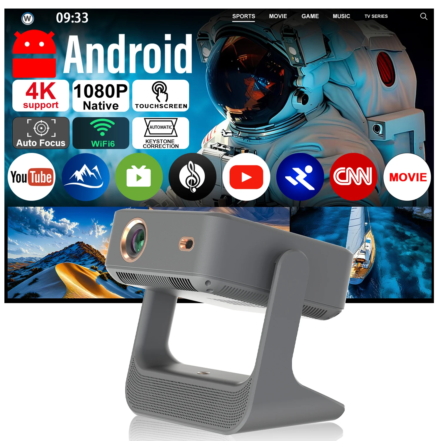 3-in-1 Tablet Projector Speaker 7" Touch 1080P 4K Auto Keystone Ceiling Mount Kids Learning Fitness Yoga
3-in-1 Tablet Projector Speaker 7" Touch 1080P 4K Auto Keystone Ceiling Mount Kids Learning Fitness Yoga