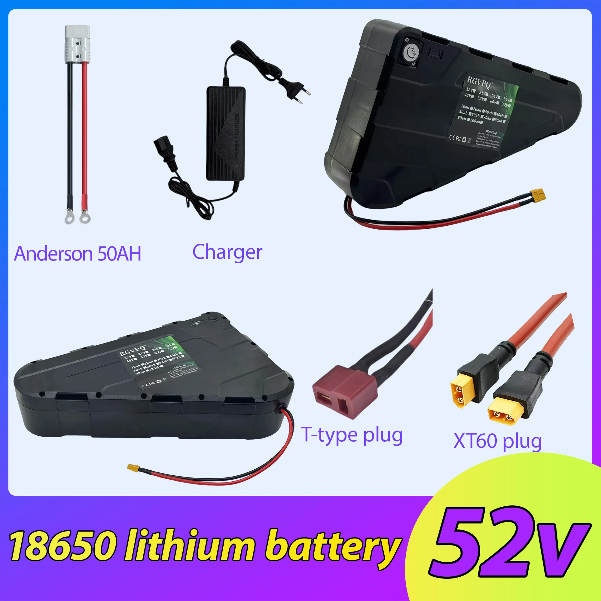 Air freight, fast delivery, 36V 48V 52V Hailong Triangle Ebike battery pack 30Ah 60Ah 2000W fat tire electric bicycle battery
Air freight, fast delivery, 36V 48V 52V Hailong Triangle Ebike battery pack 30Ah 60Ah 2000W fat tire electric bicycle battery