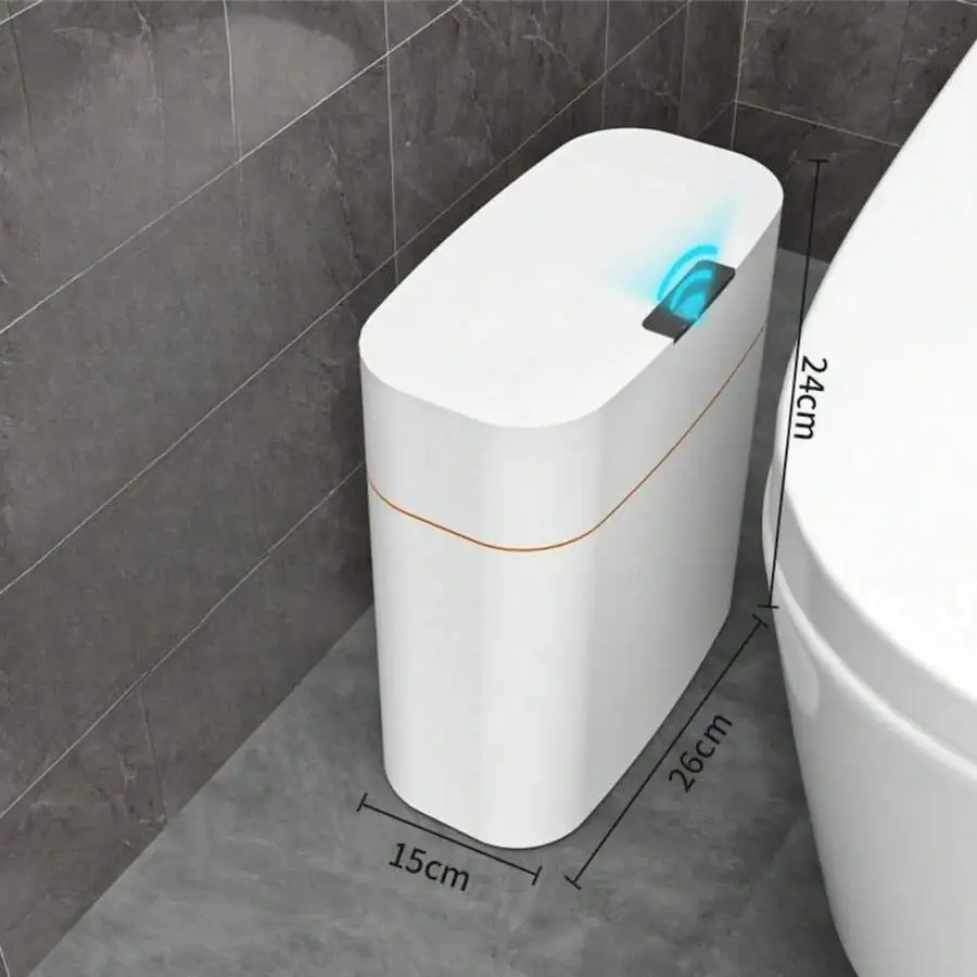 Slim Motion Sensor Automatic Trash Can Touchless Garbage Bin For Bathroom Kitchen Narrow Space
Slim Motion Sensor Automatic Trash Can Touchless Garbage Bin For Bathroom Kitchen Narrow Space
