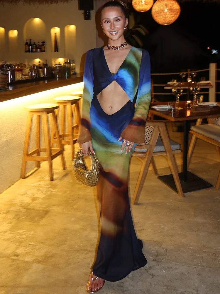 Nibber Sexy Backless Dress+Bra Tops Women Hollow Knot Gradient Print Autumn Trend Swing Collar Full Sleeve Vacation Maxi Bodycon
Nibber Sexy Backless Dress+Bra Tops Women Hollow Knot Gradient Print Autumn Trend Swing Collar Full Sleeve Vacation Maxi Bodycon