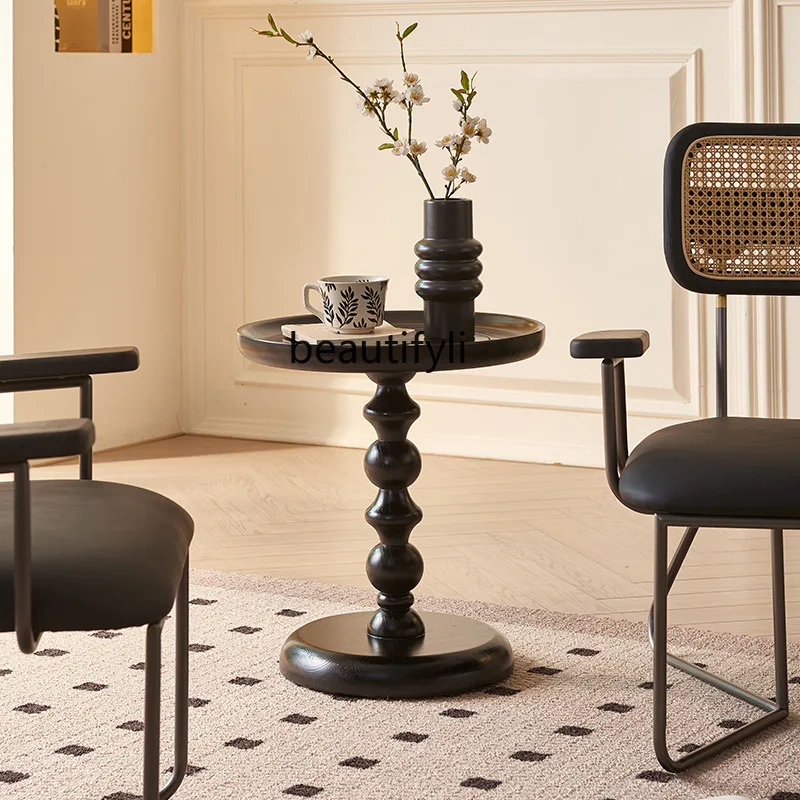 Nordic Black Solid Wood Small Side Table Round Vintage Solid Wood Small Coffee Table Modern Minimalist Storage Rack
Nordic Black Solid Wood Small Side Table Round Vintage Solid Wood Small Coffee Table Modern Minimalist Storage Rack