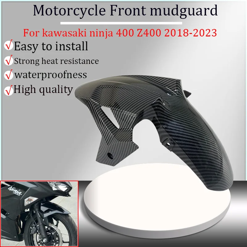 For Kawasaki Ninja 400 Z400 2018-2023 2019 2020 2021 2022 motorcycle front mudguard, new mudguard cover, splash proof fairing
For Kawasaki Ninja 400 Z400 2018-2023 2019 2020 2021 2022 motorcycle front mudguard, new mudguard cover, splash proof fairing
