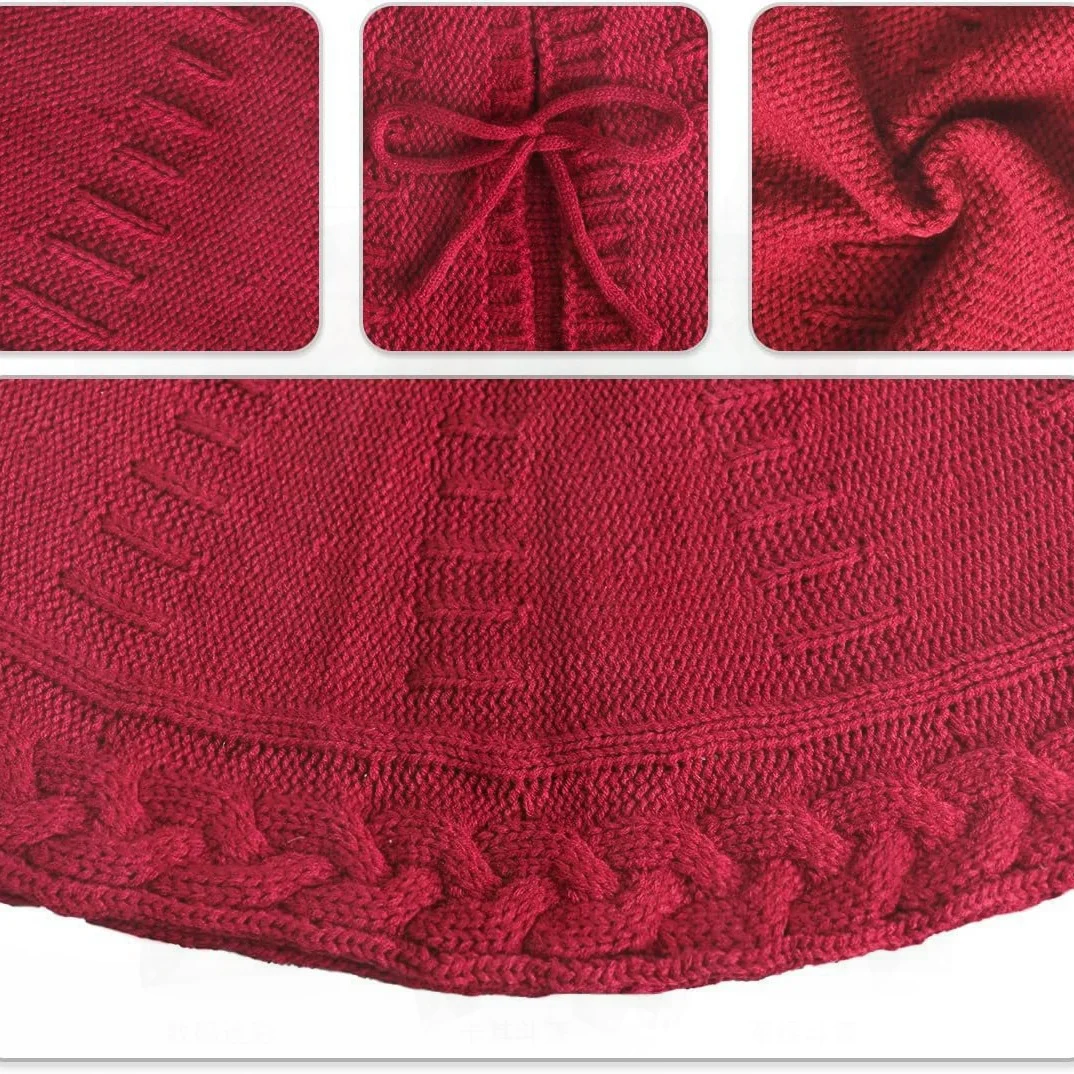 2024 Christmas Tree Skirt Knitted Red Milky White Apron Ornament Home Decorations Semi-Manual Mechanical Craftsmanship
2024 Christmas Tree Skirt Knitted Red Milky White Apron Ornament Home Decorations Semi-Manual Mechanical Craftsmanship