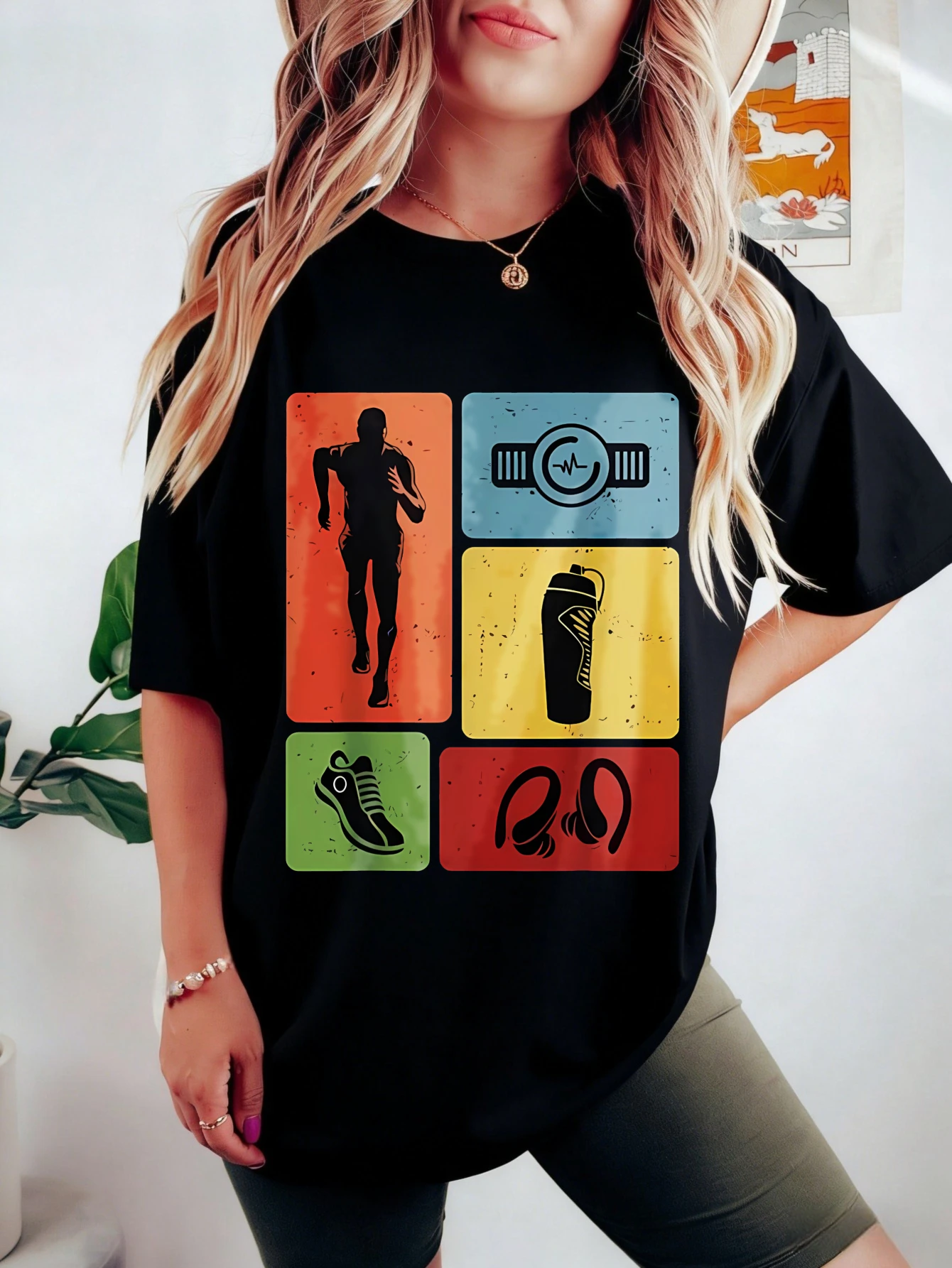Womens Short Sleeve Sporty Graphic Printed Cotton T Shirt, Casual Gym Daily Summer Tee for Women, Gift for Her
Womens Short Sleeve Sporty Graphic Printed Cotton T Shirt, Casual Gym Daily Summer Tee for Women, Gift for Her