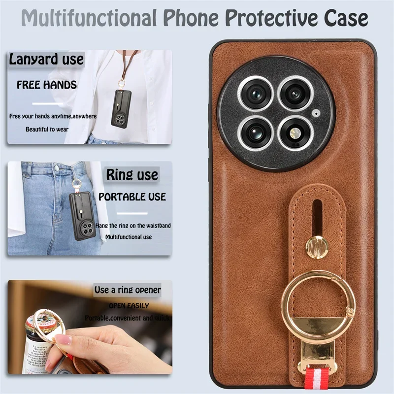 For OnePlus 13 5G Case Shockproof Wristband Ring Bracket Back Cover For OnePlus 13 5G Protective Leather Phone Case
For OnePlus 13 5G Case Shockproof Wristband Ring Bracket Back Cover For OnePlus 13 5G Protective Leather Phone Case