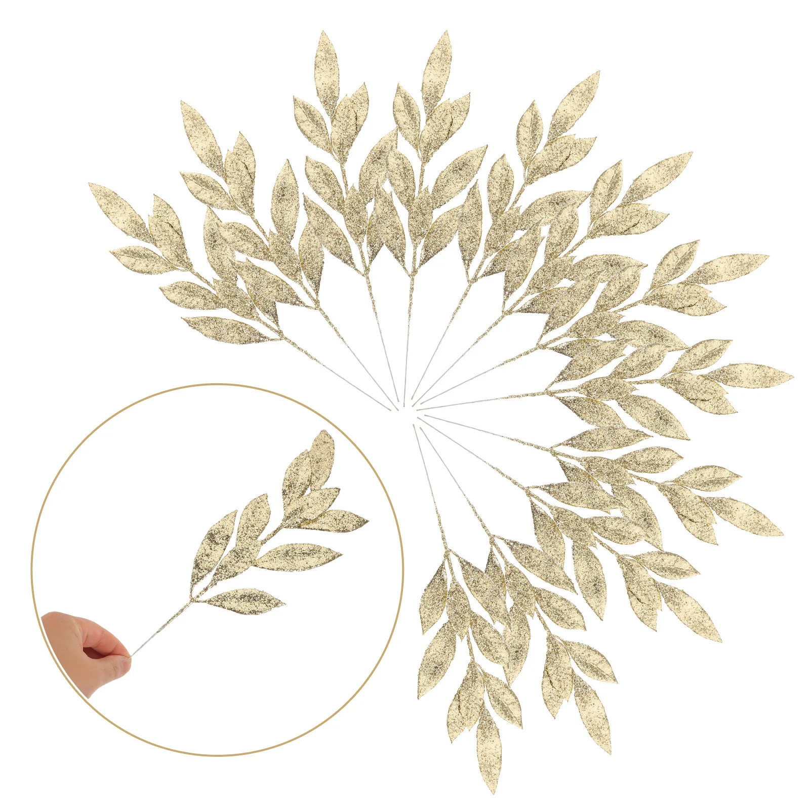 12Pcs Glittery Branches Picks: Vibrant Christmas Leaves Ornament for Tree, Wreath Making, Floral Arrangements and Party
12Pcs Glittery Branches Picks: Vibrant Christmas Leaves Ornament for Tree, Wreath Making, Floral Arrangements and Party