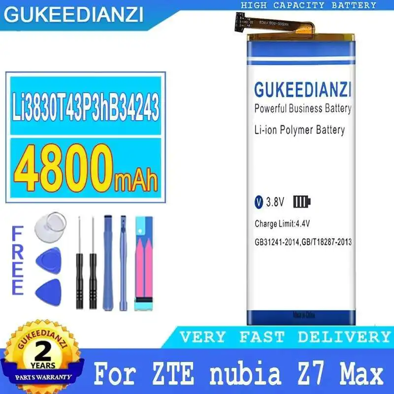 Premium Replacement 4800Mah For Zte Nubia Z7 Max NX505J Z7max Mobile Phone Battery Li3830t43p3hb34243 Big Bull 3
Premium Replacement 4800Mah For Zte Nubia Z7 Max NX505J Z7max Mobile Phone Battery Li3830t43p3hb34243 Big Bull 3