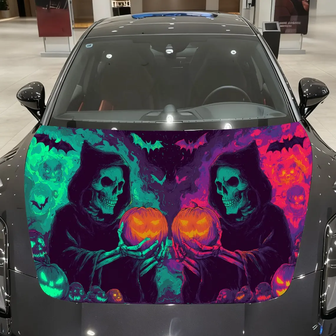 Grim Reaper Pumpkin Fluorescent Colorful Car Vinyl Wrap, PVC Material Waterproof Car Hood Sticker, Self-Adhesive Scratch-Resista
Grim Reaper Pumpkin Fluorescent Colorful Car Vinyl Wrap, PVC Material Waterproof Car Hood Sticker, Self-Adhesive Scratch-Resista