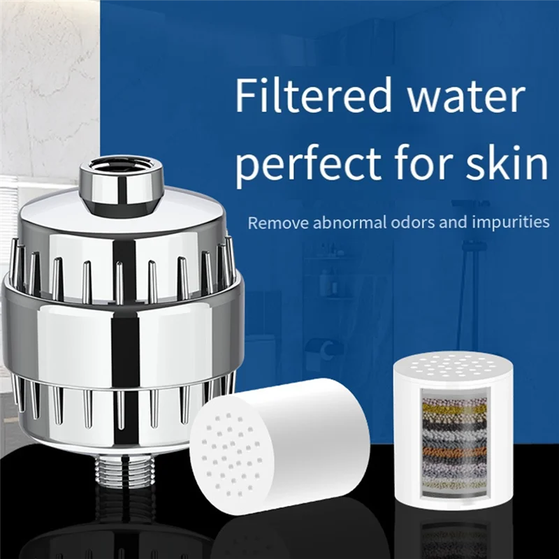 A18R -Shower Filter, 20 Stage Filtered Shower Head For Hard Water, Shower Head Filter With 2 Replaceable Cartridges
A18R -Shower Filter, 20 Stage Filtered Shower Head For Hard Water, Shower Head Filter With 2 Replaceable Cartridges