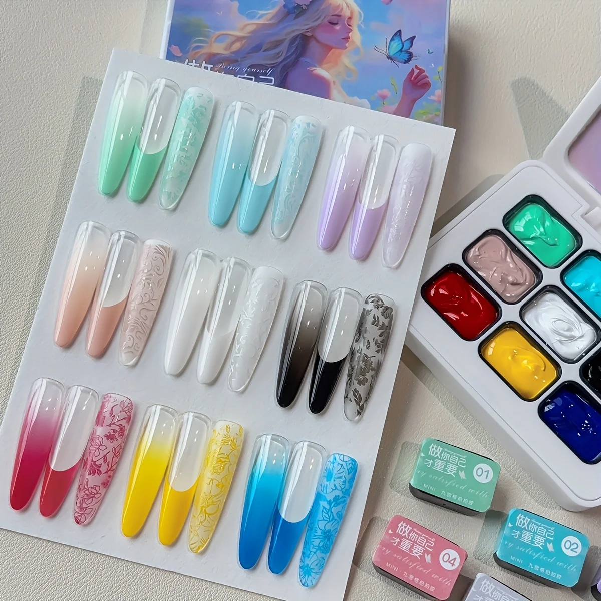 Jillradia 9Colors Spring 2025 Nail Art Color Nail Polish Hard Long Lasting Slap Glue Gradient Effect Nail Art Gift Nail Shop
Jillradia 9Colors Spring 2025 Nail Art Color Nail Polish Hard Long Lasting Slap Glue Gradient Effect Nail Art Gift Nail Shop