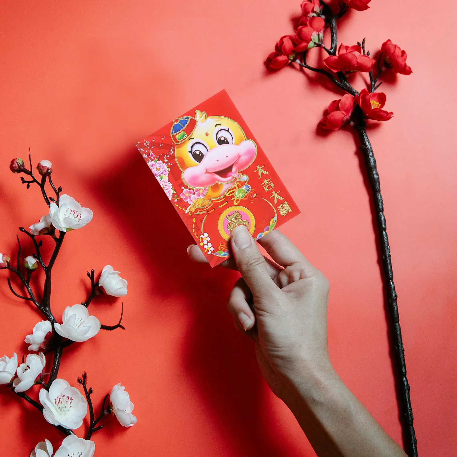 60Pcs Snake Zodiac Red Lucky Money Envelopes Large Capacity Chinese New Year Festival Cash Envelopes Lunar New Year Packets
60Pcs Snake Zodiac Red Lucky Money Envelopes Large Capacity Chinese New Year Festival Cash Envelopes Lunar New Year Packets