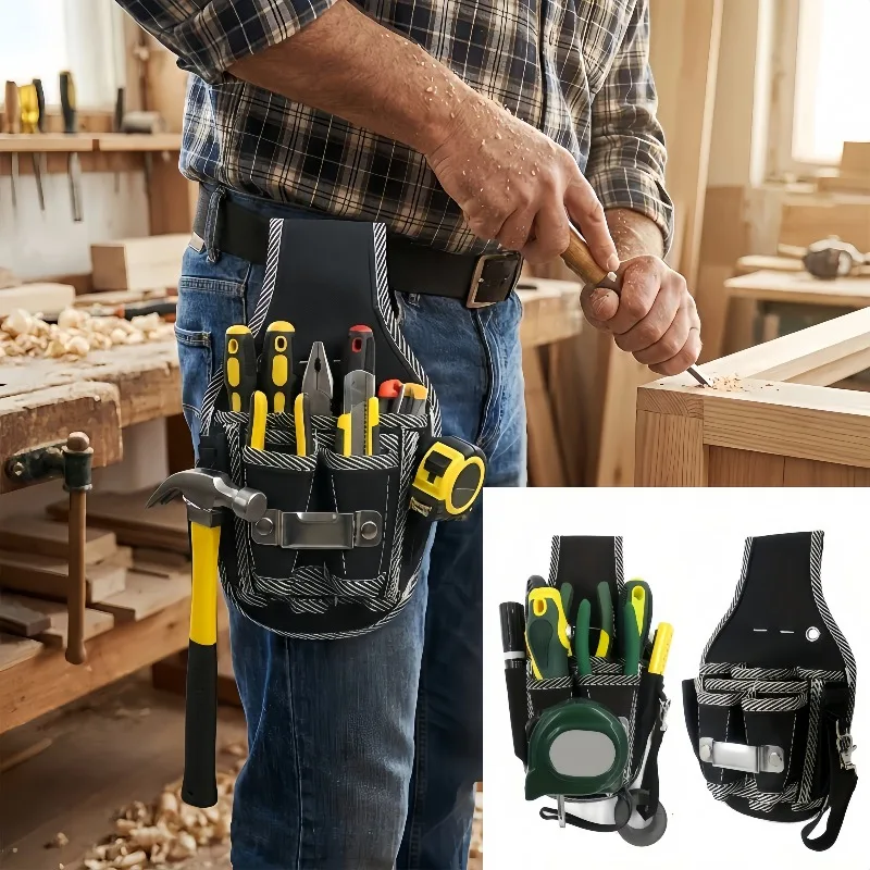 Heavy 9-in-1 Convertible Tool Belt Pocket | 600D Nylon, Multi-Layer Hardware Tool Pocket, Suitable for, Outdoor, Electricians
Heavy 9-in-1 Convertible Tool Belt Pocket | 600D Nylon, Multi-Layer Hardware Tool Pocket, Suitable for, Outdoor, Electricians