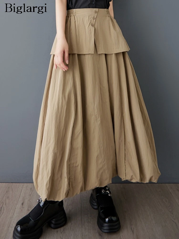Oversized Spring Summer A-Line Long Skirt Women Ruffle Pleated Fashion Loose Ladies Skirts High Waist Casual Woman Skirt
Oversized Spring Summer A-Line Long Skirt Women Ruffle Pleated Fashion Loose Ladies Skirts High Waist Casual Woman Skirt