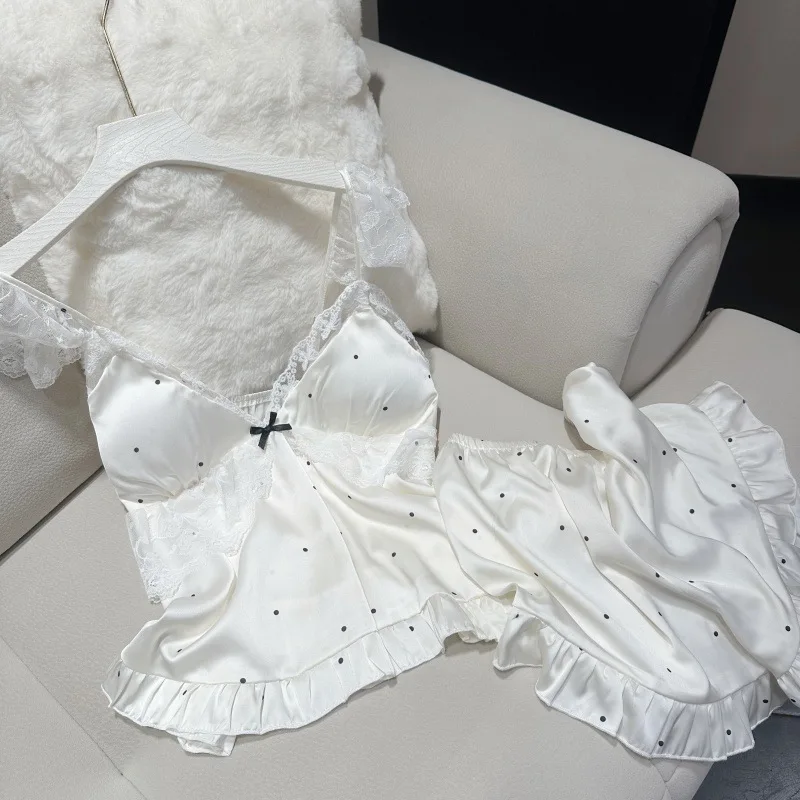 Princess Style Pajamas Suit Lace Patchwork Sexy Home Clothes 4Pcs Sleepwear Cami Top Shirt Pants Women Rayon Nightwear Pjs
Princess Style Pajamas Suit Lace Patchwork Sexy Home Clothes 4Pcs Sleepwear Cami Top Shirt Pants Women Rayon Nightwear Pjs