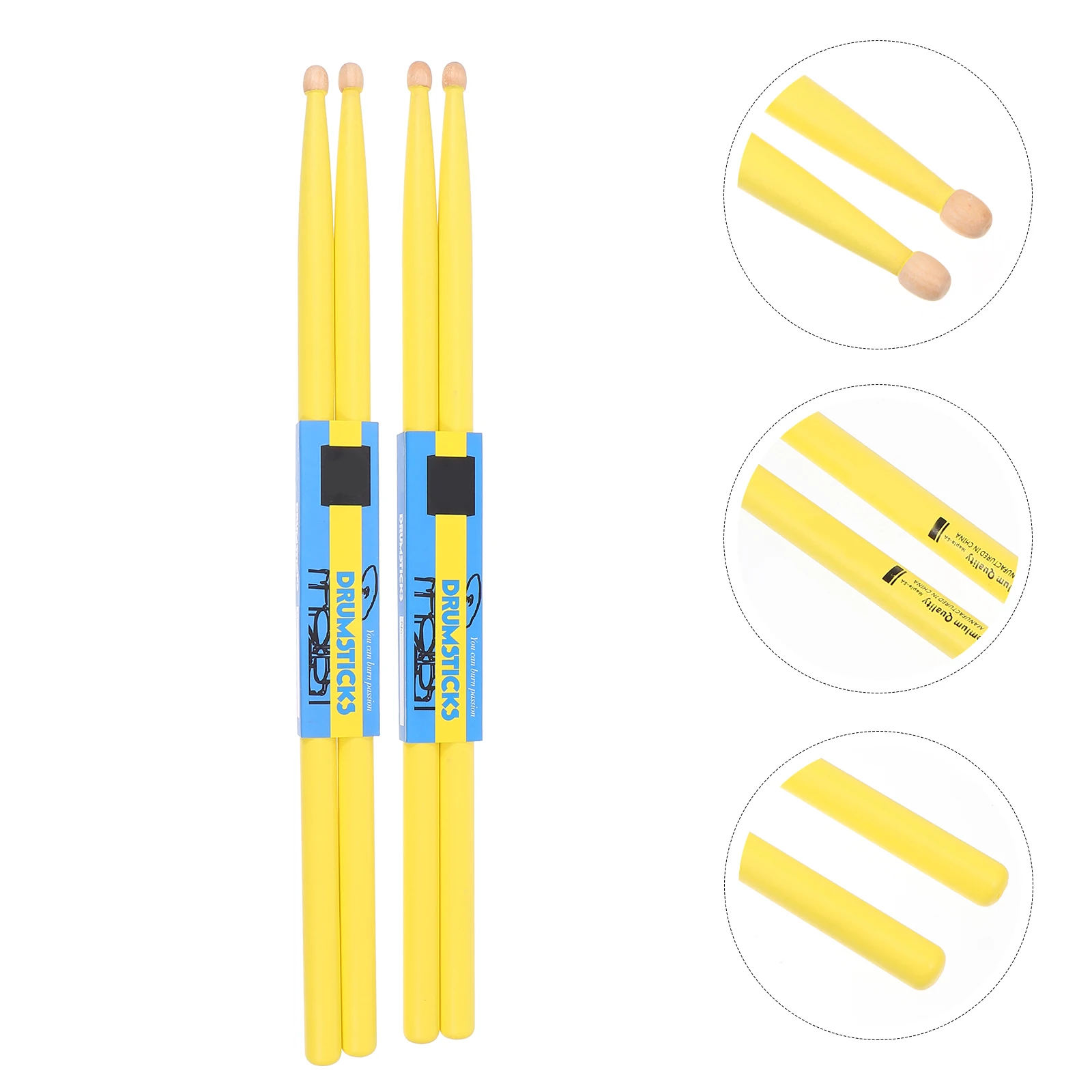 2 Pairs Drumsticks Colorful Wood Maple Snare 's Percussion Yellow Tip Hit Student Use
2 Pairs Drumsticks Colorful Wood Maple Snare 's Percussion Yellow Tip Hit Student Use