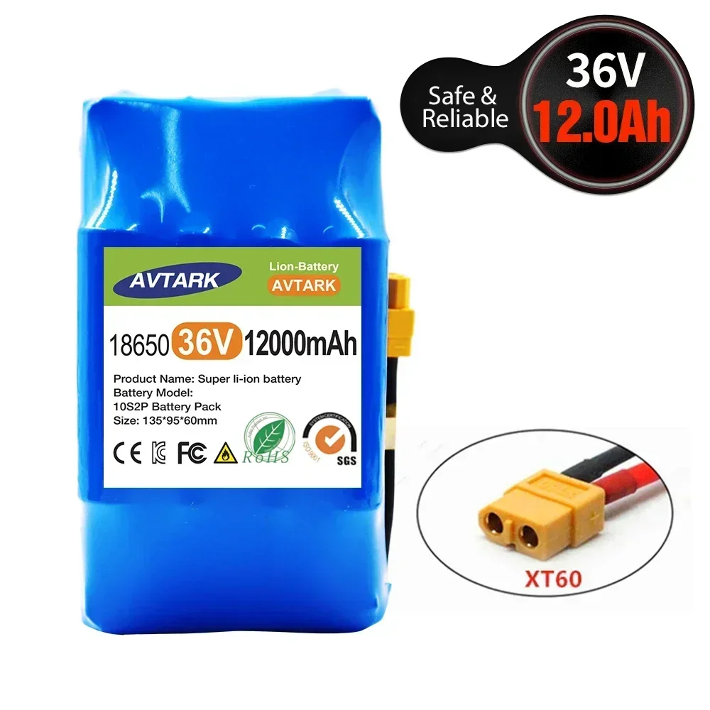 36V Battery Pack 4.4/7/12Ah 12000mAh Rechargeable Lithium Ion Battery for Electric Self Balancing Scooter HoverBoard Unicycle
36V Battery Pack 4.4/7/12Ah 12000mAh Rechargeable Lithium Ion Battery for Electric Self Balancing Scooter HoverBoard Unicycle