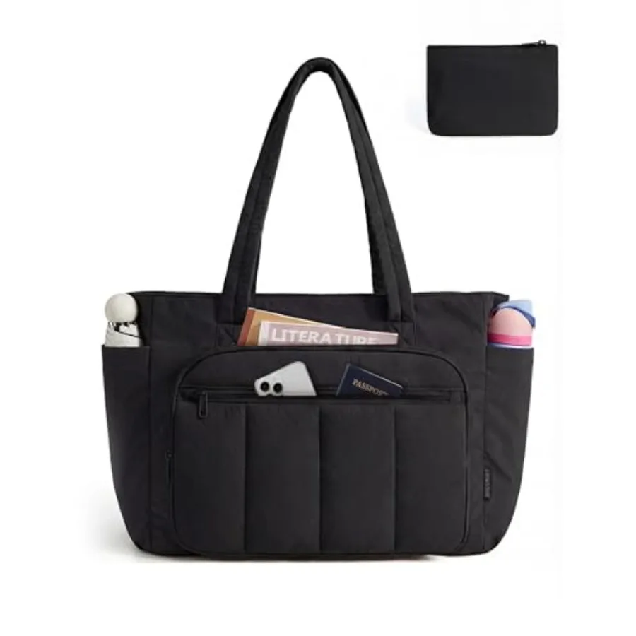 BAGSMART Tote Bag for Women, 2 Set Tote Bag with Zipper, Quilted Nurse Handbags for Work Travel College 20L Capacity, 15.6'' La
BAGSMART Tote Bag for Women, 2 Set Tote Bag with Zipper, Quilted Nurse Handbags for Work Travel College 20L Capacity, 15.6'' La