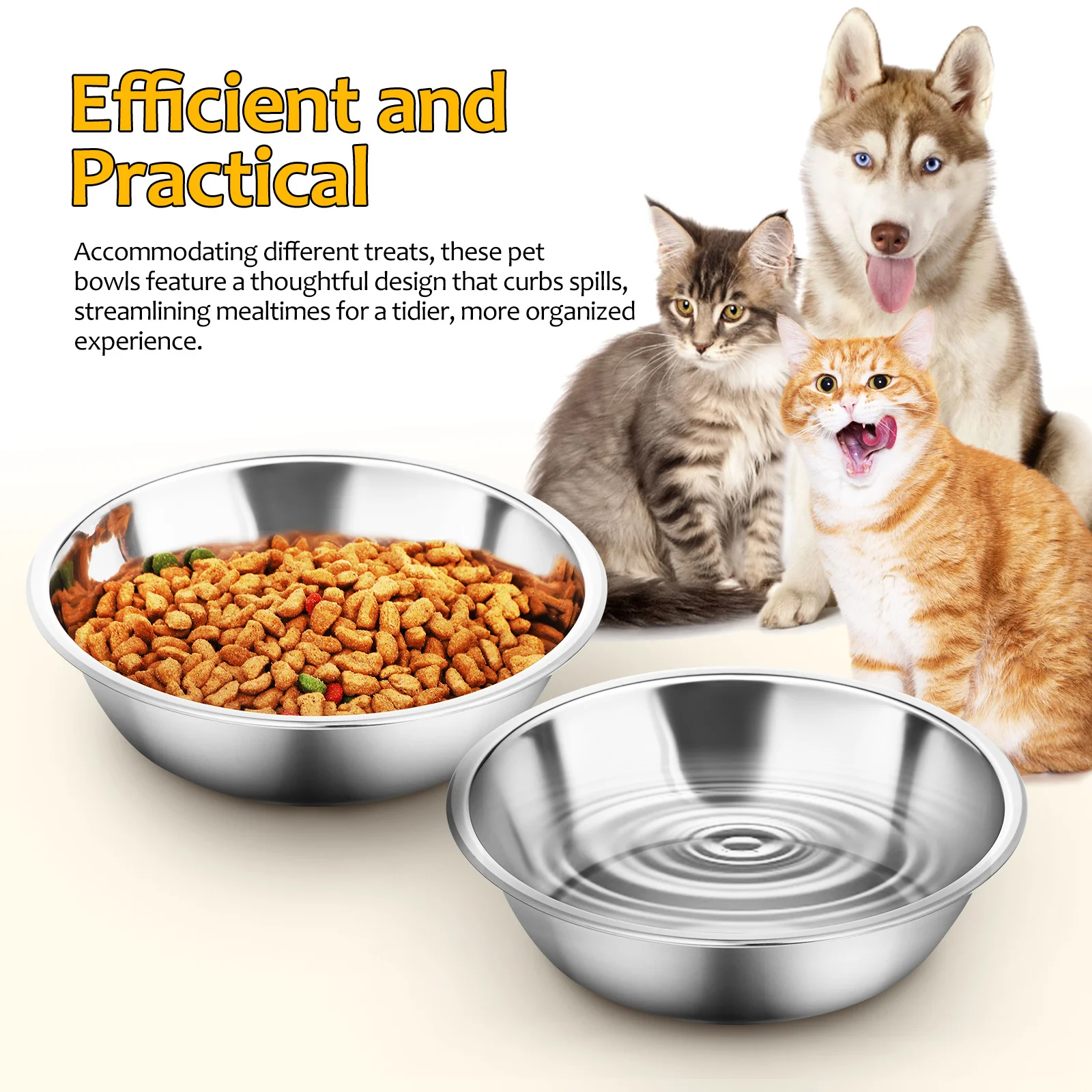 3Pcs Stainless Steel Cat Bowls Spill-Proof Pet Feeding Bowls for Cats Dogs Durable Pet Supplies Cat Feeding Bowl
3Pcs Stainless Steel Cat Bowls Spill-Proof Pet Feeding Bowls for Cats Dogs Durable Pet Supplies Cat Feeding Bowl