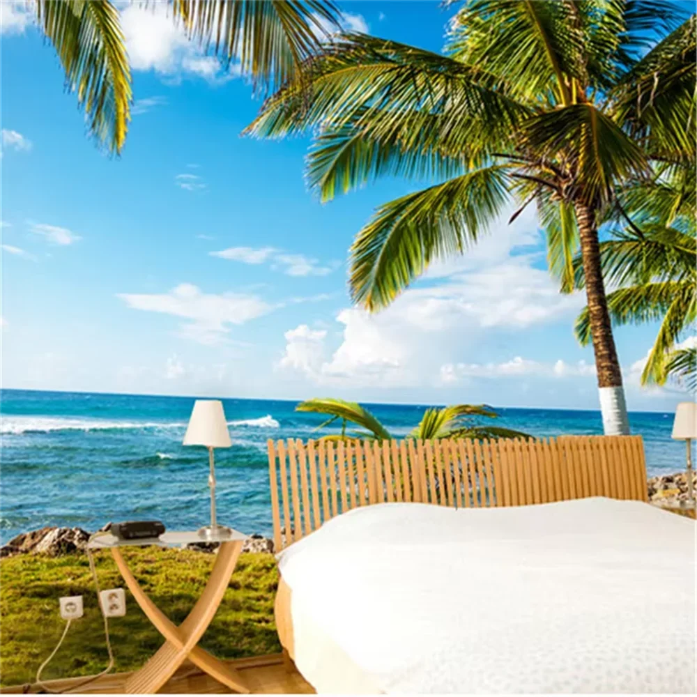 custom palm seaside landscape murals living bedroom modern garden room 3d custom wallpaper backdrop papel de parede infantil
custom palm seaside landscape murals living bedroom modern garden room 3d custom wallpaper backdrop papel de parede infantil