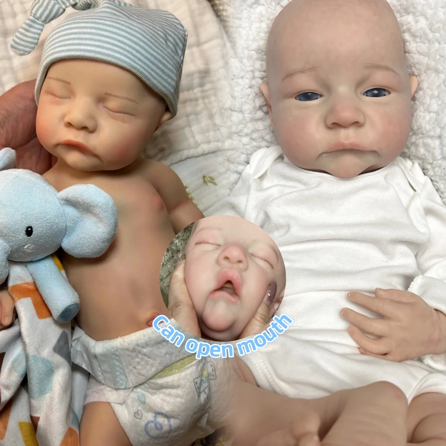 Full Silicone Baby Doll, 16inch Boy Levi Can Open Mouth Painted veins can take a bath Newborn Doll Toy For Gifts Muñeca bebé
Full Silicone Baby Doll, 16inch Boy Levi Can Open Mouth Painted veins can take a bath Newborn Doll Toy For Gifts Muñeca bebé