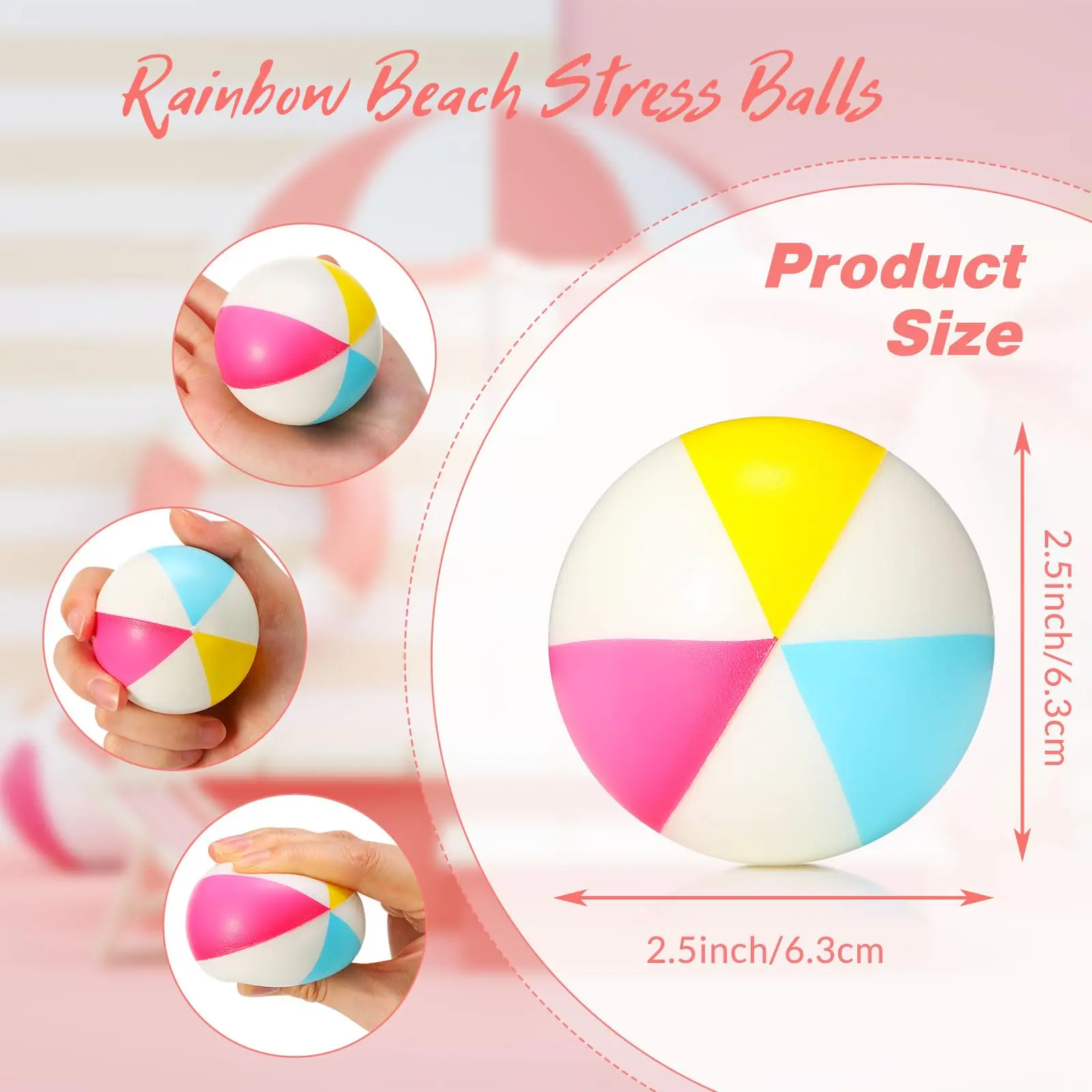 Mini Beach Stress Balls Foam PU Relief Stress Ball Mini Rainbow Beach Balls Toys for Kids Birthday Beach Hawaiian Party Favors
Mini Beach Stress Balls Foam PU Relief Stress Ball Mini Rainbow Beach Balls Toys for Kids Birthday Beach Hawaiian Party Favors