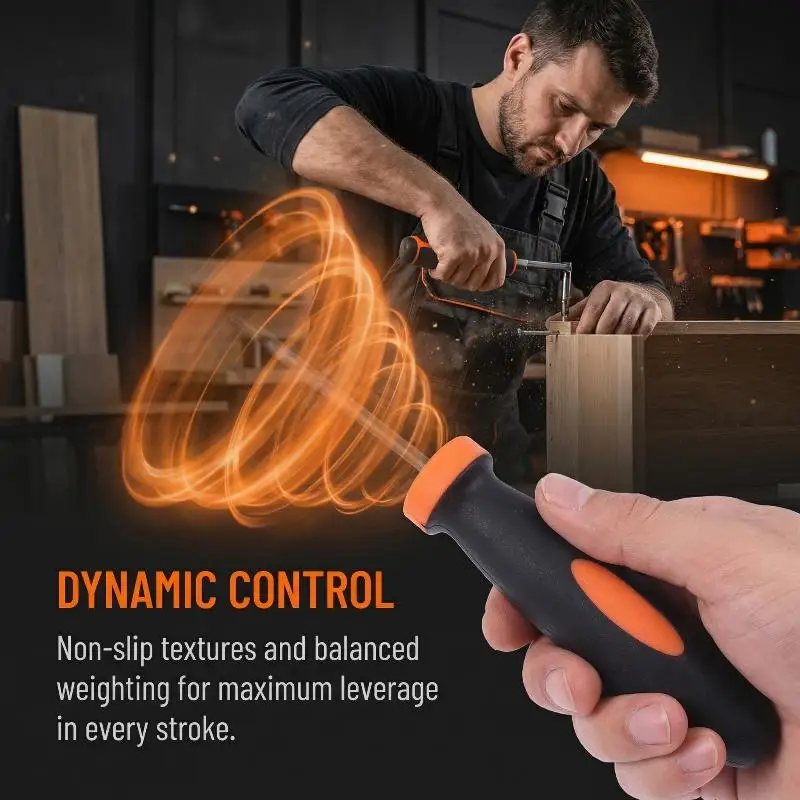 Rubber TPR Grip File Handles Universal Fit for Small Files Durable Ergonomic Hand Tool for Workshop Use