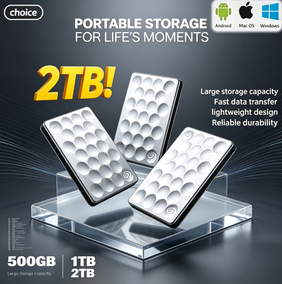 OEM For Seagate Portable External HDD 2.5 USB Ultra high speed transmission 3.0 USB Large capacity data storage For Laptop PC
OEM For Seagate Portable External HDD 2.5 USB Ultra high speed transmission 3.0 USB Large capacity data storage For Laptop PC