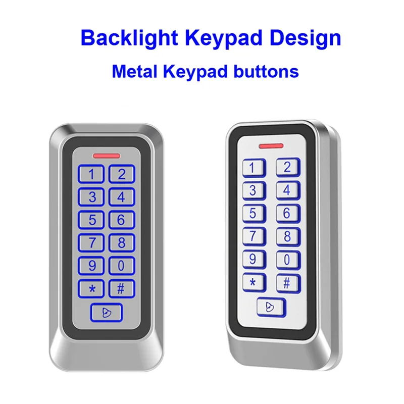 Backlight RFID Metal Door Access Control Reader 125Khz EM Card Keypad IP67 Waterproof Code Door Lock
Backlight RFID Metal Door Access Control Reader 125Khz EM Card Keypad IP67 Waterproof Code Door Lock