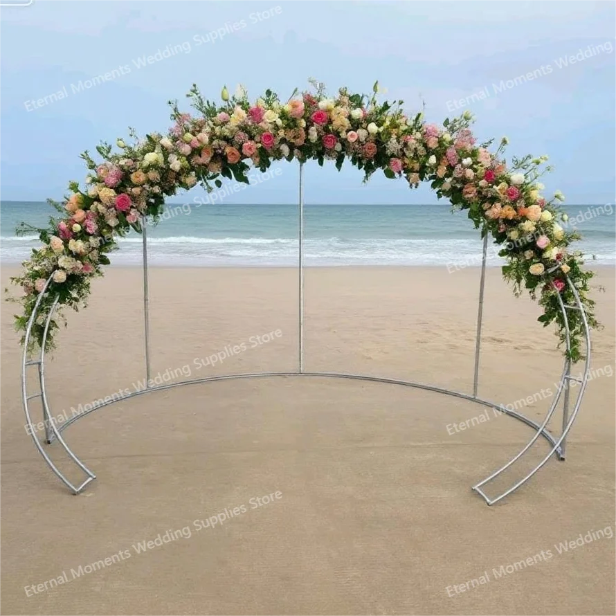 Metal Wedding Arch Half Circle Stand for Party Ceremony Backdrop, Photo Booth, Elegant
Metal Wedding Arch Half Circle Stand for Party Ceremony Backdrop, Photo Booth, Elegant