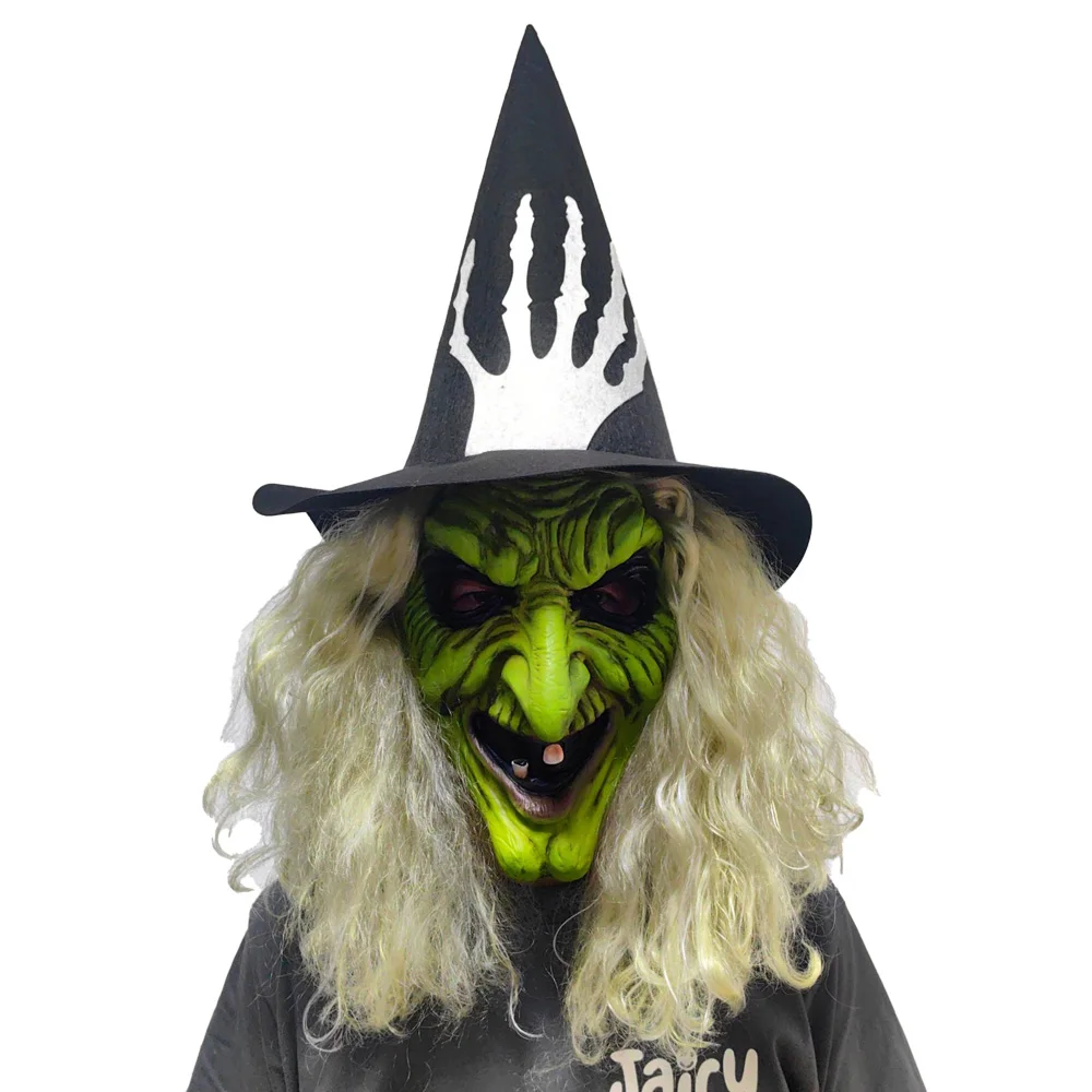 Green Face Witch Hat Mask Cosplay Horror Sorceress Old Nana Grandma Masks Halloween Carnival Dress Up Party Costume Props
Green Face Witch Hat Mask Cosplay Horror Sorceress Old Nana Grandma Masks Halloween Carnival Dress Up Party Costume Props