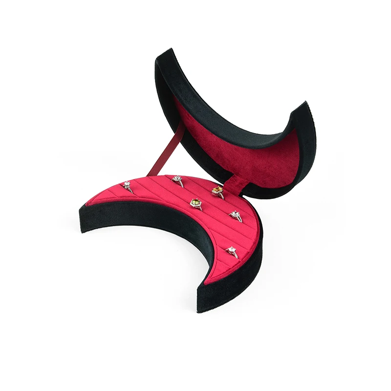 Бархатная коробка для хранения ювелирных изделий в форме луны, коробка для хранения колец, витрина для домашней стойки
Бархатная коробка для хранения ювелирных изделий в форме луны, коробка для хранения колец, витрина для домашней стойки